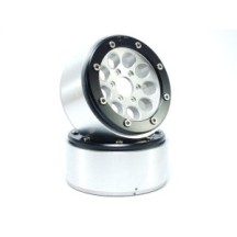Metsafil Beadlock Wheels PT-Gun Silver/Black 1.9 MT5020SB