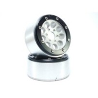 Metsafil Beadlock Wheels PT-Gun Silver/Black 1.9 MT5020SB