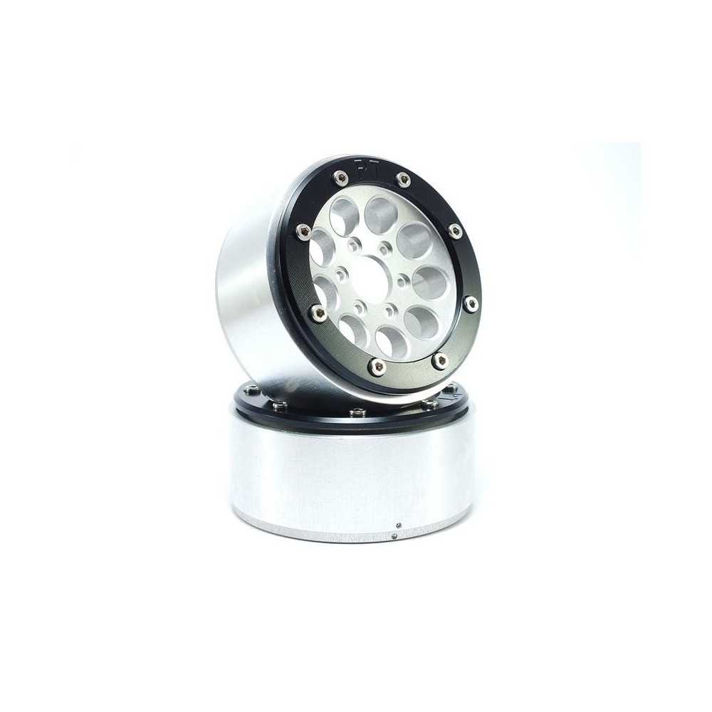 Metsafil Beadlock Wheels PT-Gun Silver/Black 1.9 MT5020SB Metsafil Beadlock Wheels PT-Gun Silver/Black 1.9 MT5020SB