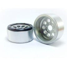Metsafil Beadlock Wheels PT-Gun Silver/Black 1.9 MT5020SB