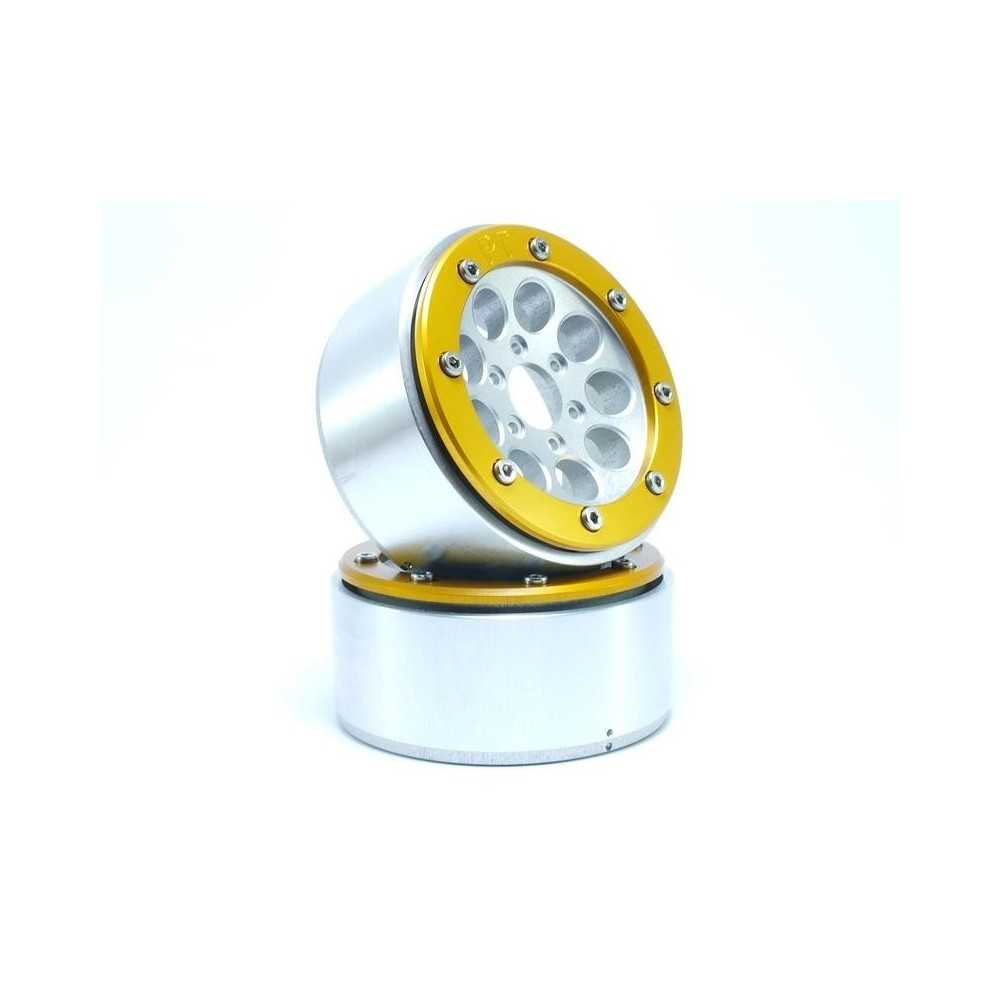 Metsafil Beadlock Wheels PT-Gun Silver/Gold 1.9 MT5020SGO Metsafil Beadlock Wheels PT-Gun Silver/Gold 1.9 MT5020SGO