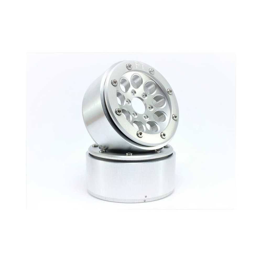 Metsafil Beadlock Wheels PT-Gun Silver/Silver 1.9 MT5020SS Metsafil Beadlock Wheels PT-Gun Silver/Silver 1.9 MT5020SS