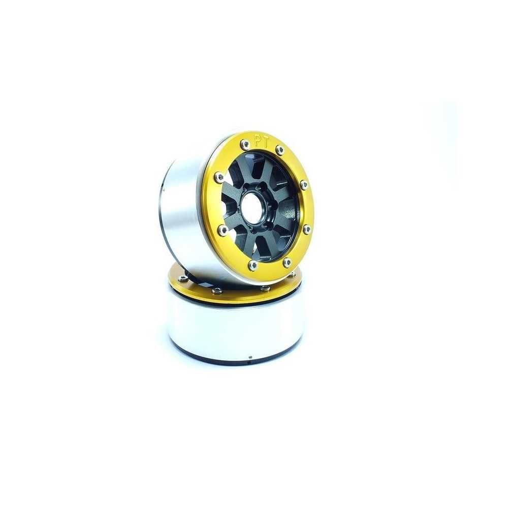 Metsafil Beadlock Wheels PT-Hammer Black/Gold 1.9 MT5040BGO Metsafil Beadlock Wheels PT-Hammer Black/Gold 1.9 MT5040BGO