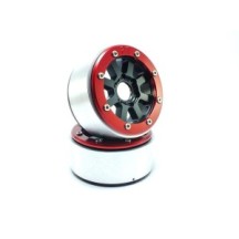 Metsafil Beadlock Wheels PT-Hammer Black/Red 1.9 MT5040BR