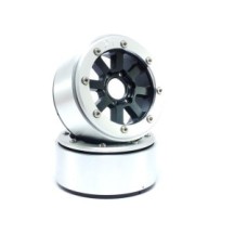 Metsafil Beadlock Wheels PT-Hammer Black/Silver 1.9 MT5040BS