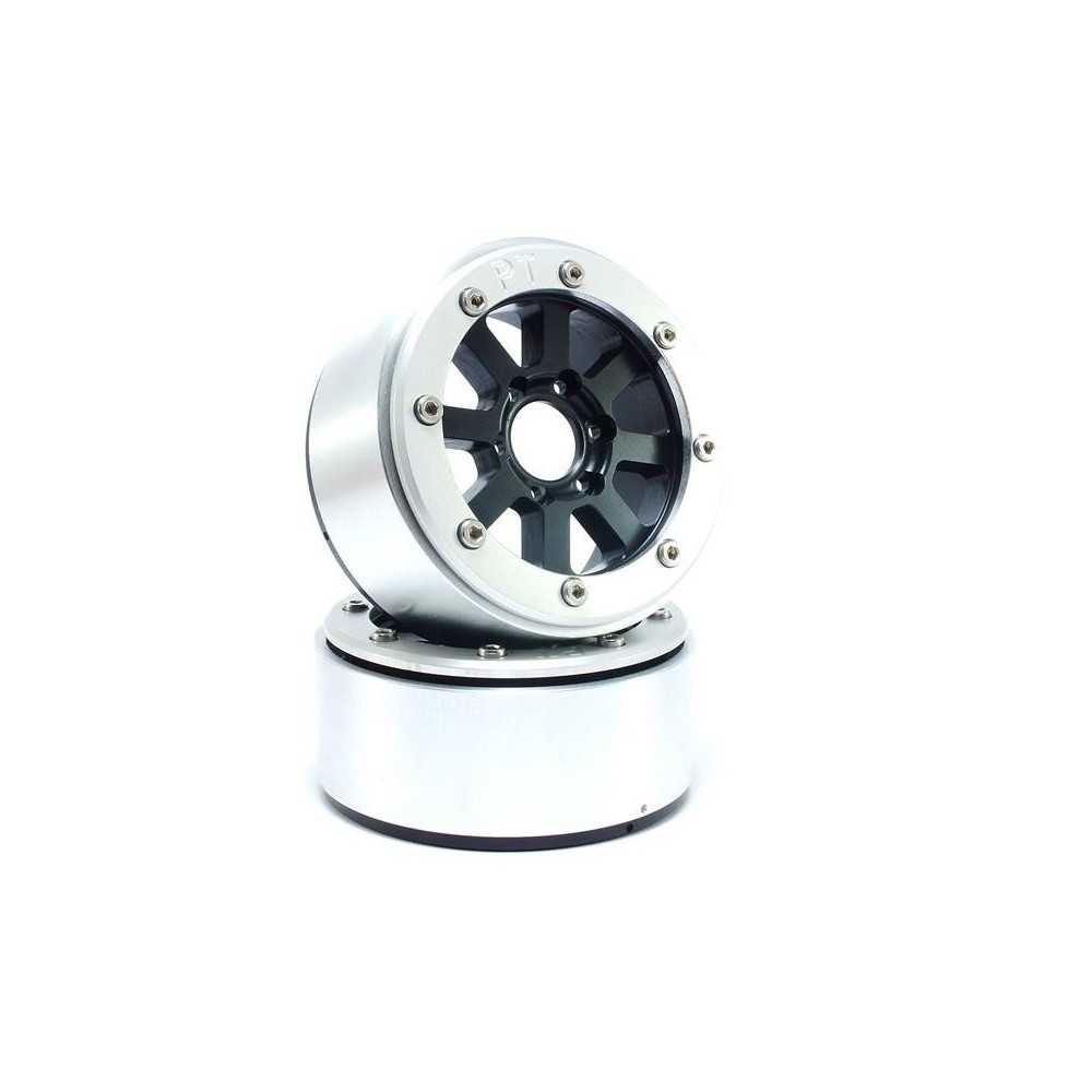 Metsafil Beadlock Wheels PT-Hammer Black/Silver 1.9 MT5040BS