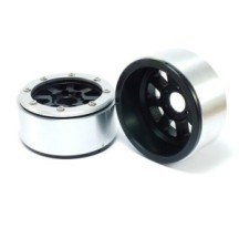 Metsafil Beadlock Wheels PT-Hammer Black/Silver 1.9 MT5040BS