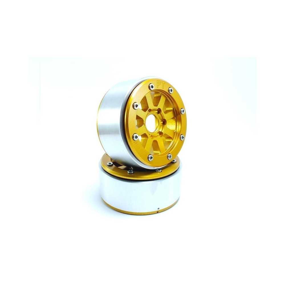 Metsafil Beadlock Wheels PT-Hammer Gold/Gold 1.9 MT5040GOGO Metsafil Beadlock Wheels PT-Hammer Gold/Gold 1.9 MT5040GOGO