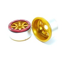 Metsafil Beadlock Wheels PT-Hammer Gold/Red 1.9 MT5040GOR