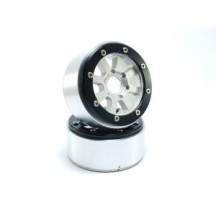 Metsafil Beadlock Wheels PT-Hammer Silver/Black 1.9 MT5040SB