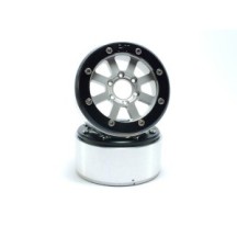 Llantas beadlock PT-Hammer plata/negro Metsafil MT5040SB