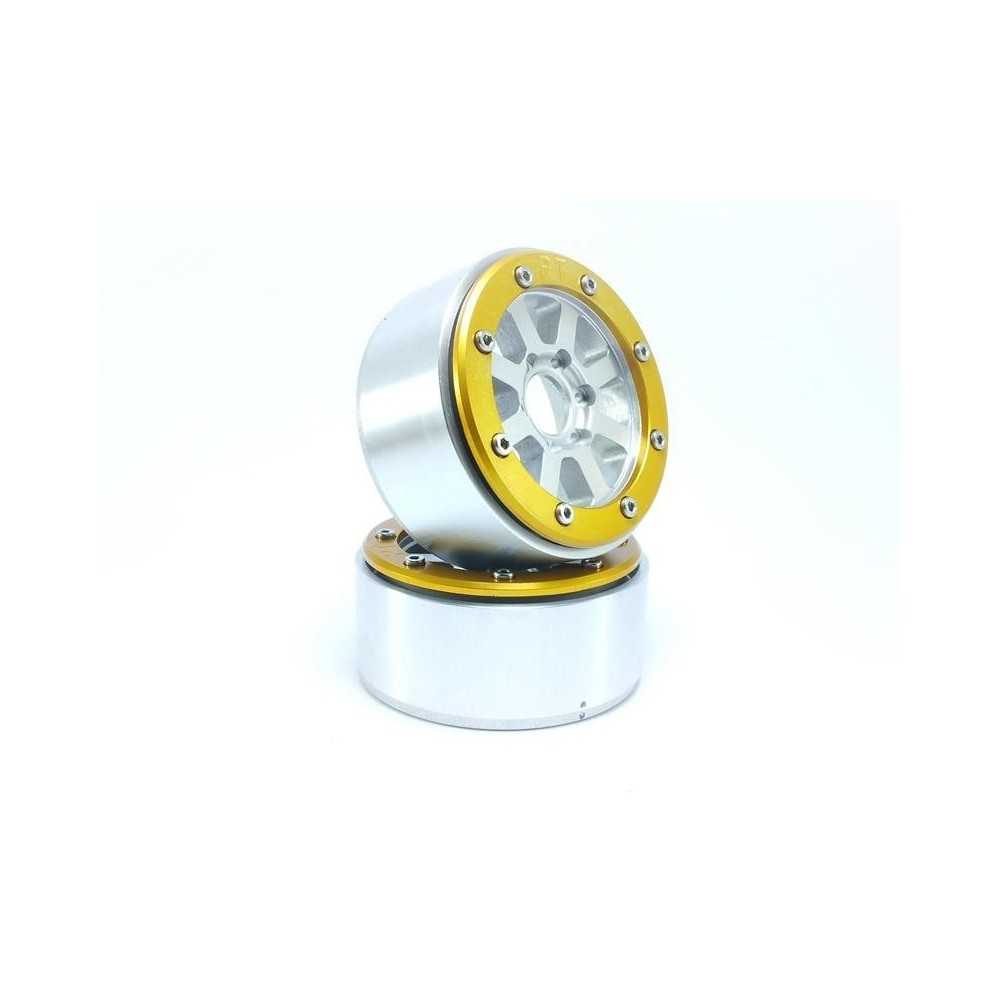 Metsafil Beadlock Wheels PT-Hammer Silver/Gold 1.9 MT5040SGO Metsafil Beadlock Wheels PT-Hammer Silver/Gold 1.9 MT5040SGO