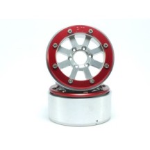 Llantas beadlock PT-Hammer plata/rojo Metsafil MT5040SR (2)
