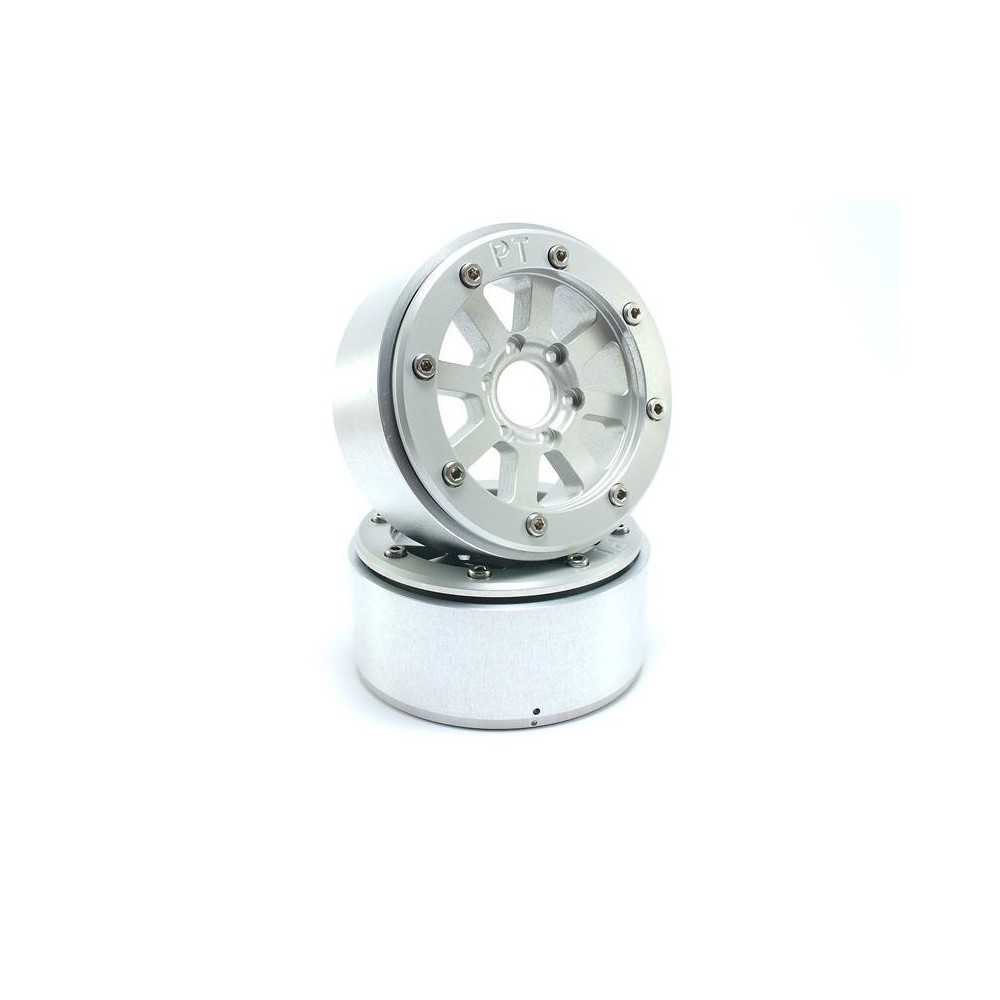 Metsafil Beadlock Wheels PT-Hammer Silver/Silver 1.9 MT5040SS Metsafil Beadlock Wheels PT-Hammer Silver/Silver 1.9 MT5040SS