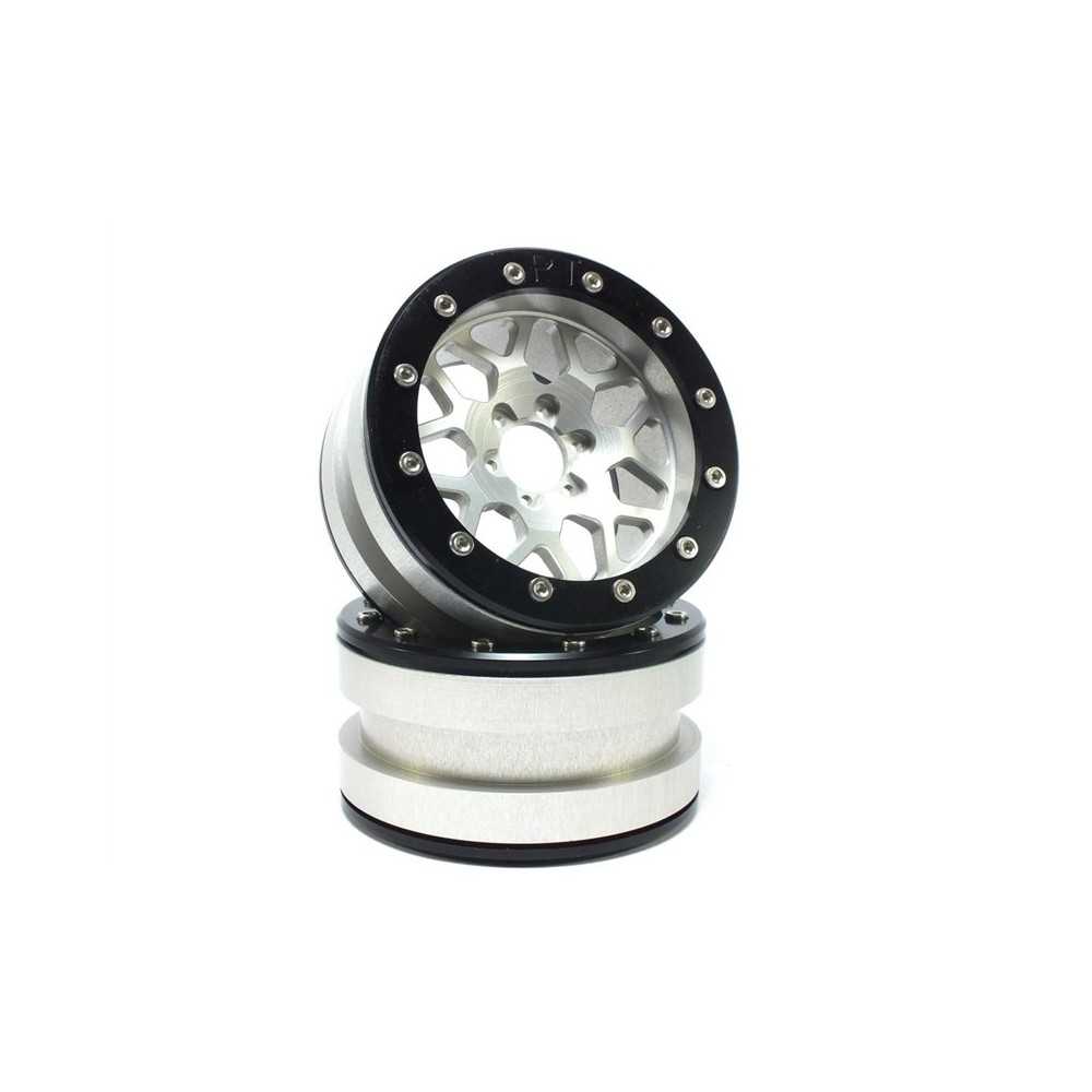 Metsafil Beadlock Wheels PT-Mesh Silver/Black 2.2 MT2210SB Metsafil Beadlock Wheels PT-Mesh Silver/Black 2.2 MT2210SB