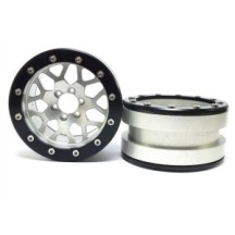 Metsafil Beadlock Wheels PT-Mesh Silver/Black 2.2 MT2210SB