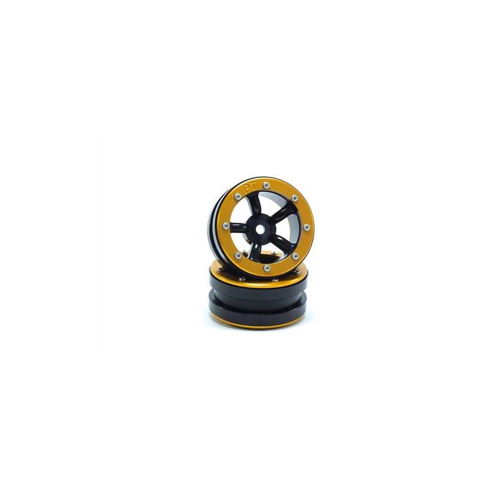 Metsafil Beadlock Wheels PT-Safari Black/Gold 1.9 MT0010BGO Metsafil Beadlock Wheels PT-Safari Black/Gold 1.9 MT0010BGO