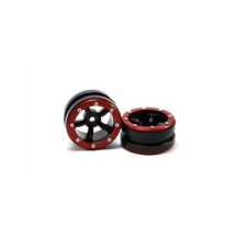 Llantas beadlock PT-Safari negro/rojo Metsafil MT0010BR