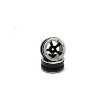 Metsafil Beadlock Wheels PT-Safari Black/Silver 1.9 (2 pcs) MT0010BS