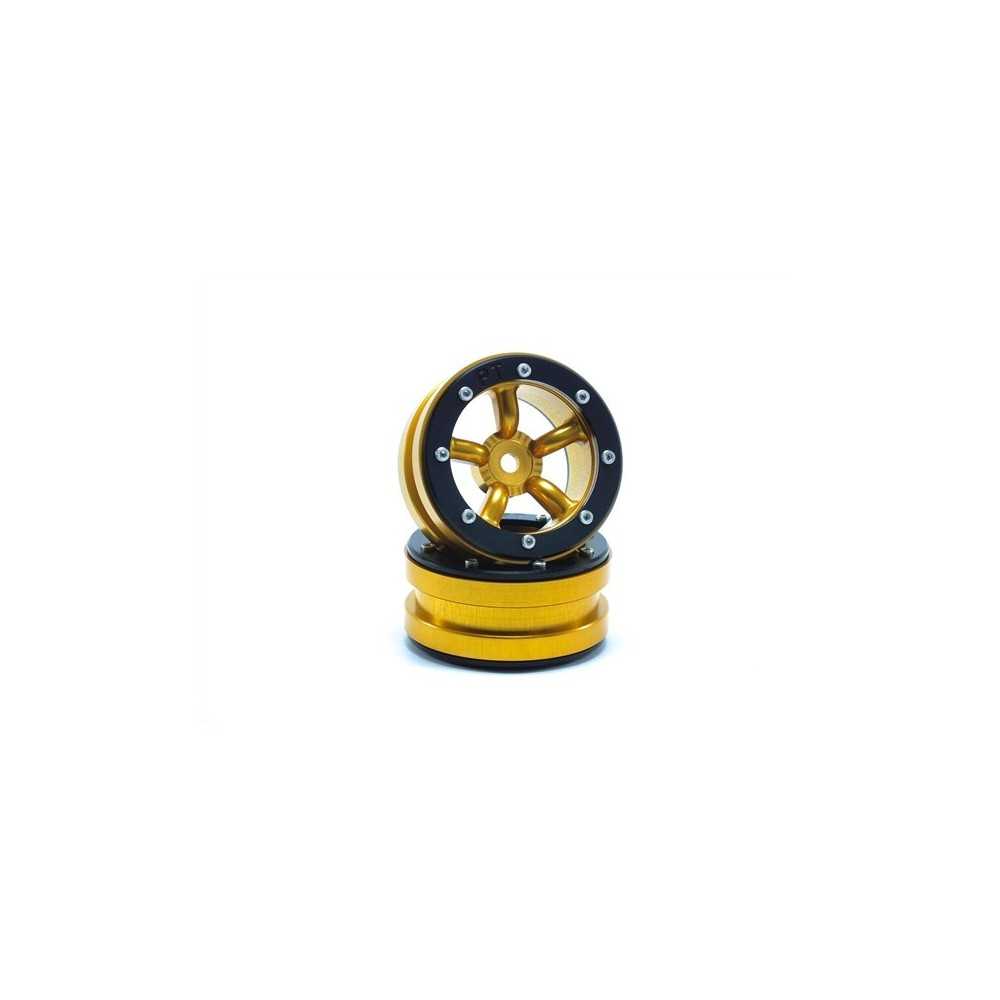 Metsafil Beadlock Wheels PT-Safari Gold/Black 1.9 MT0010GOB