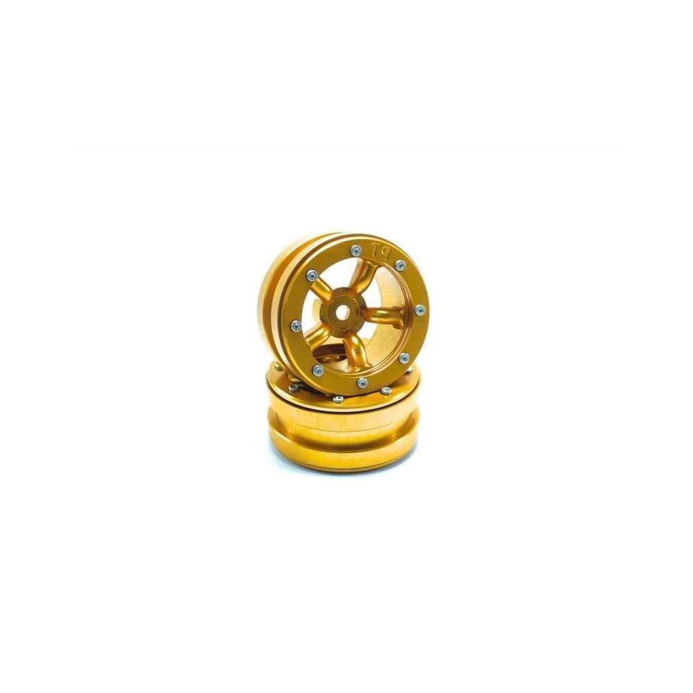 Metsafil Beadlock Wheels PT-Safari Gold/Gold 1.9 MT0010GOGO Metsafil Beadlock Wheels PT-Safari Gold/Gold 1.9 MT0010GOGO