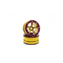 Metsafil Beadlock Wheels PT-Safari Gold/Red 1.9 MT0010GOR