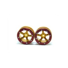 Metsafil Beadlock Wheels PT-Safari Gold/Red 1.9 MT0010GOR