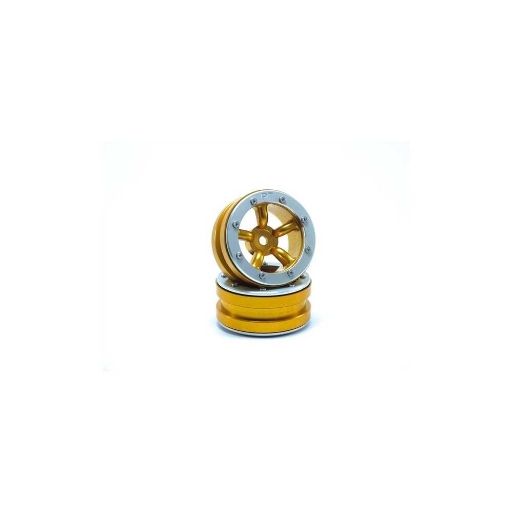 Metsafil Beadlock Wheels PT-Safari Gold/Silver 1.9 MT0010GOS