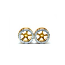 Metsafil Beadlock Wheels PT-Safari Gold/Silver 1.9 MT0010GOS