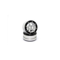 Metsafil Beadlock Wheels PT-Safari Silver/Black 1.9 (2 pcs) MT0010SB