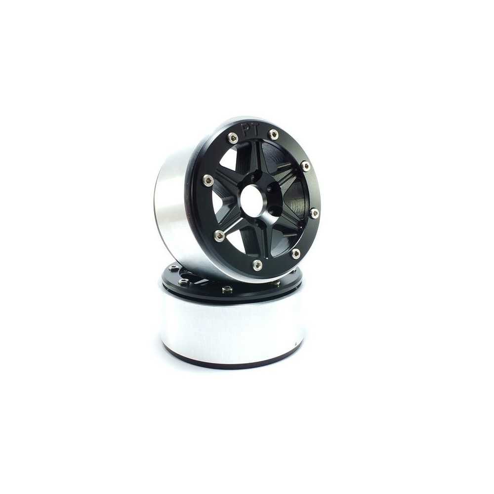 Metsafil Beadlock Wheels PT-Sixstar Black/Black 1.9 MT5010BB Metsafil Beadlock Wheels PT-Sixstar Black/Black 1.9 MT5010BB