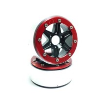 Metsafil Beadlock Wheels PT-Sixstar Black/Red 1.9 MT5010BR