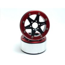 Llantas Beadlock Metsafil PT-Sixstar negro/rojo MT5010BR