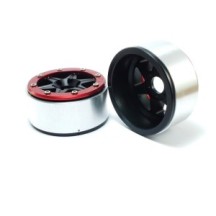 Metsafil Beadlock Wheels PT-Sixstar Black/Red 1.9 MT5010BR