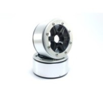 Metsafil Beadlock Wheels PT-Sixstar Black/Silver 1.9 MT5010BS