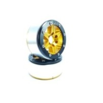 Metsafil Beadlock Wheels PT-Sixstar Gold/Black 1.9 MT5010GOB