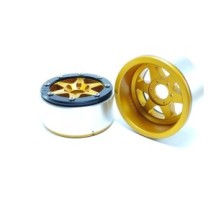 Metsafil Beadlock Wheels PT-Sixstar Gold/Black 1.9 MT5010GOB