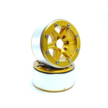 Metsafil Beadlock Wheels PT-Sixstar Gold/Gold 1.9 MT5010GOGO
