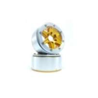 Metsafil Beadlock Wheels PT-Sixstar Gold/Silver 1.9 MT5010GOS