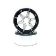 Llantas Beadlock Metsafil PT-Sixstar plata/negro MT5010SB