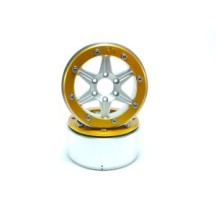 Llantas Beadlock Metsafil PT-Sixstar plata/dorado MT5010SGO