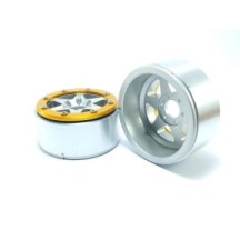 Metsafil Beadlock Wheels PT-Sixstar Silver/Gold 1.9 MT5010SGO