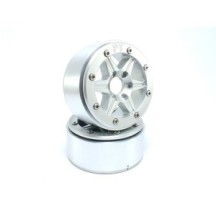 Metsafil Beadlock Wheels PT-Sixstar Silver/Silver 1.9 MT5010SS