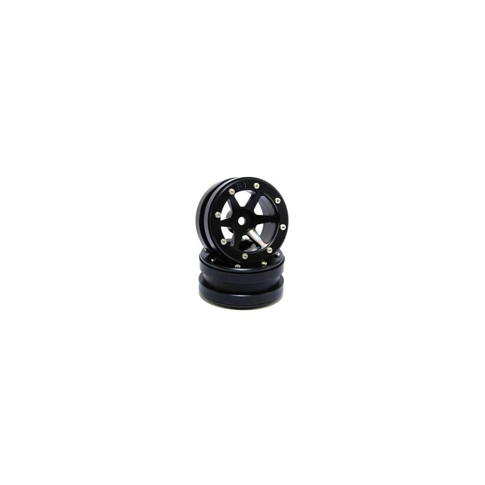 Metsafil Beadlock Wheels PT-Slingshot Black/Black 1.9 (2 pcs) MT0030BB Metsafil Beadlock Wheels PT-Slingshot Black/Black 1.9 (2 pcs) MT0030BB