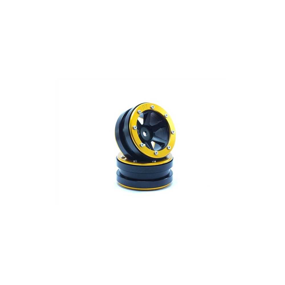 Metsafil Beadlock Wheels PT-Slingshot Black/Gold 1.9 MT0030BGO Metsafil Beadlock Wheels PT-Slingshot Black/Gold 1.9 MT0030BGO