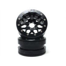 Llantas Beadlock Metsafil PT-Mesh negro/negro 2.2 2 piezas MT2210BB
