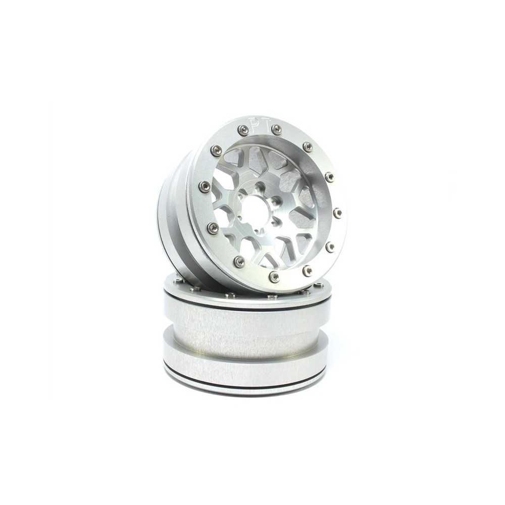 Llantas Beadlock Metsafil PT-Mesh plata/plata 2.2 2 piezas MT2210SS Llantas Beadlock Metsafil PT-Mesh plata/plata 2.2 2 piezas MT2210SS