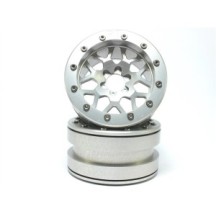Llantas Beadlock Metsafil PT-Mesh plata/plata 2.2 2 piezas MT2210SS