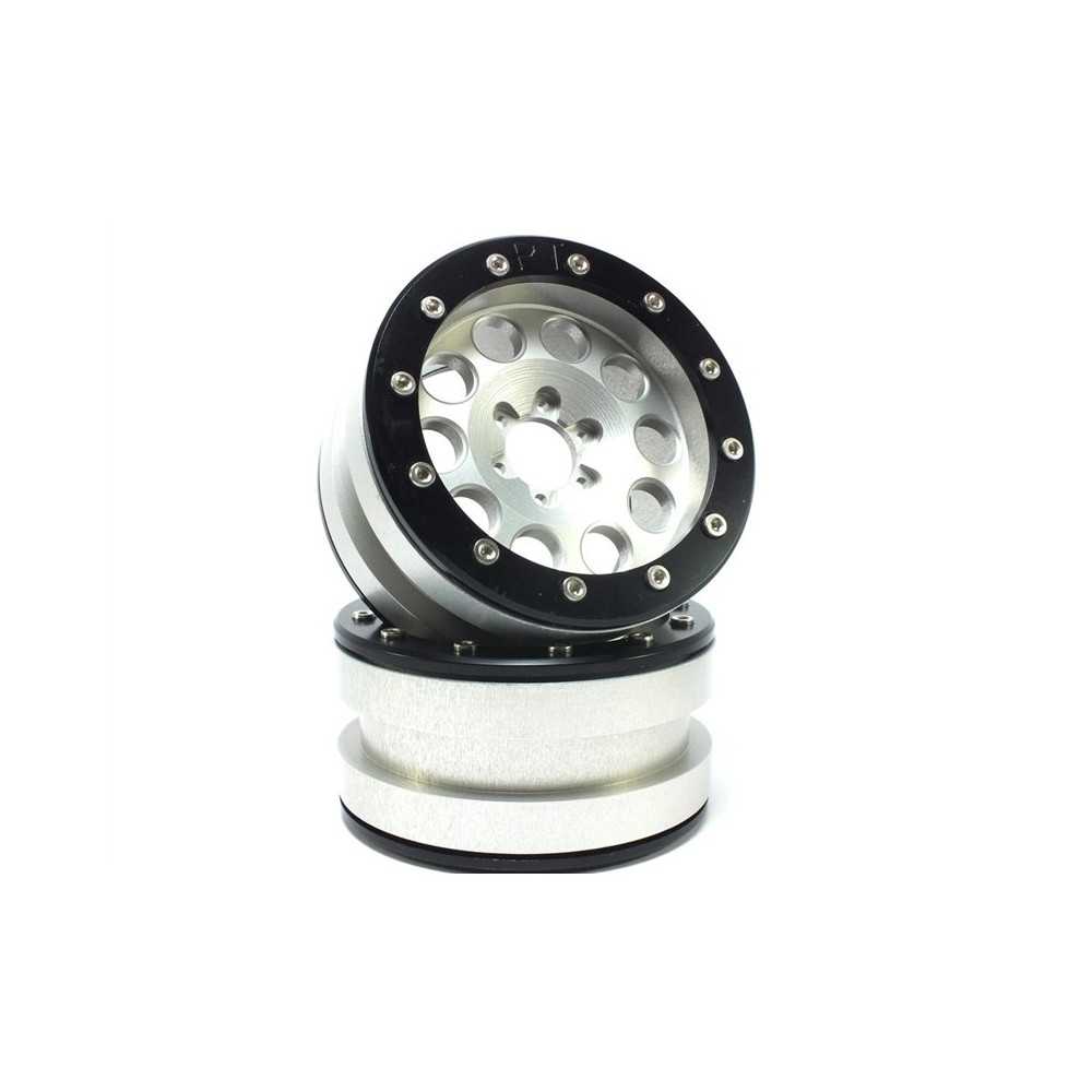 Llantas Beadlock Metsafil PT-Revolver plata/negro 2.2 2 piezas MT2220SB Llantas Beadlock Metsafil PT-Revolver plata/negro 2.2 2 piezas MT2220SB