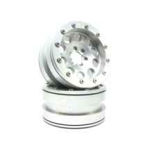 Llantas Beadlock Metsafil PT-Revolver plata/plata 2.2 2 piezas MT2220SS
